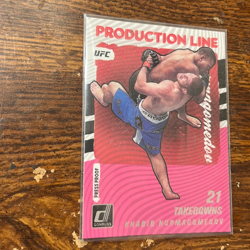 2022 donruss Khabib nurmagomedov production line *pink press proof color way